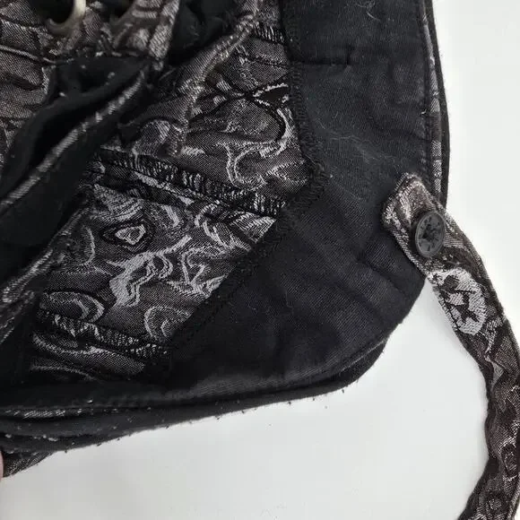 Tripp NYC Shirt Womens Medium Purple Black Tank Corset Skull Brocade - Picture 10 of 13